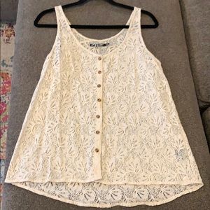 Volcum Lace Button Up Tank
